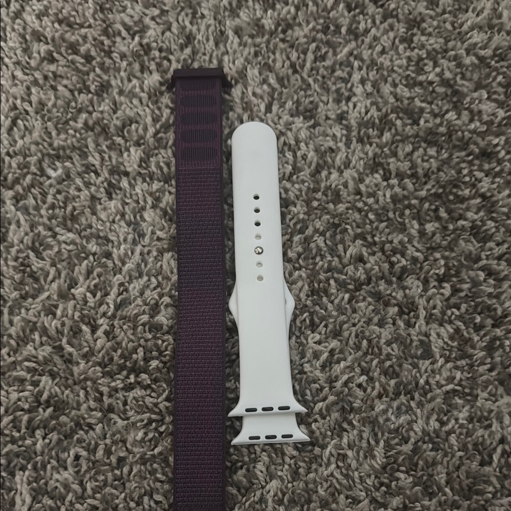 Stylish White and Purple Watch Band Set